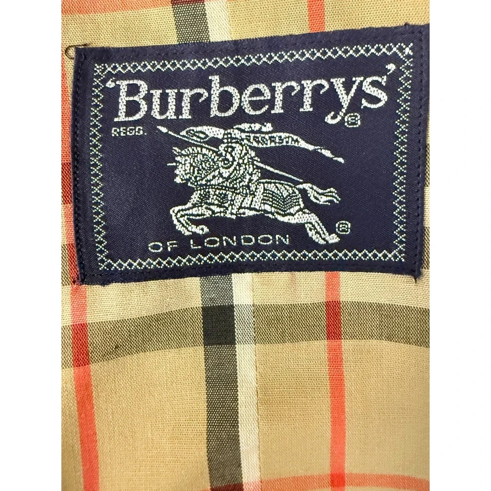 Burberrys' of London New 1996 Victoria Trench Coat Tan Belted 10 Long Warmer CBK - Picture 10 of 16